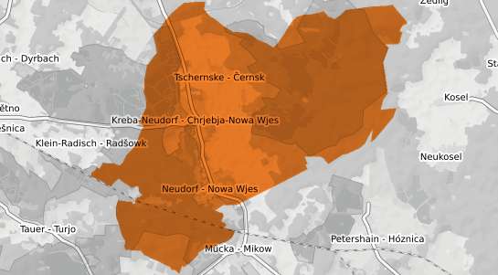 Mietspiegelkarte Kreba Neudorf